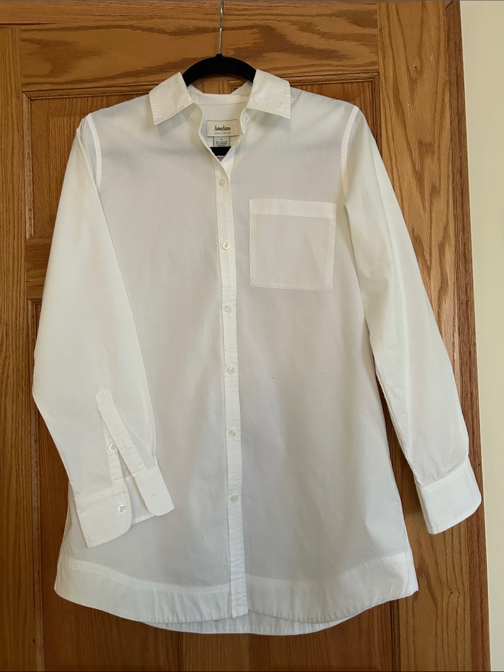 Neiman Marcus White Button-Down Shirt